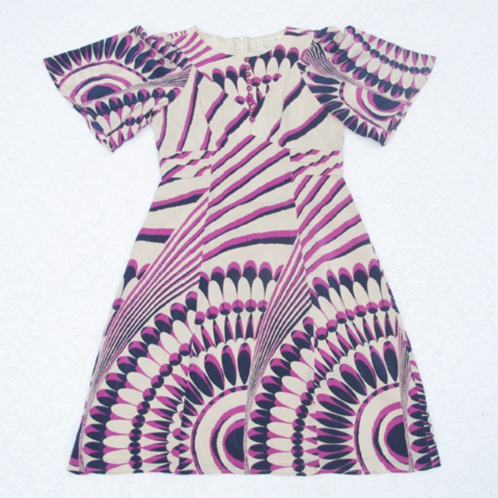LAST CHANCE Nanette Lepore SILK Printed Mod Dress - Picture 7 of 10